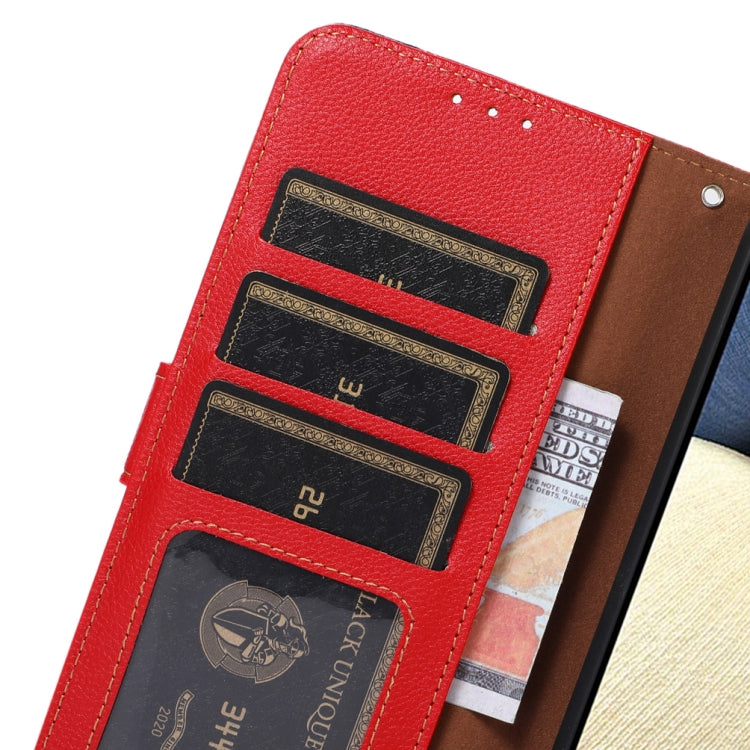 For Google Pixel 9 Pro KHAZNEH Litchi Texture Leather RFID Phone Case(Red) - Google Cases by PMC TechLife | Online Shopping South Africa | PMC TechLife | Buy Now Pay Later Mobicred