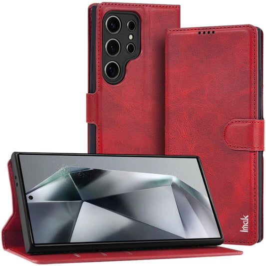 For Samsung Galaxy S24 Ultra 5G IMAK Count Series Flip Leather Phone Case(Red) - Galaxy S24 Ultra 5G Cases by imak | Online Shopping South Africa | PMC Jewellery | Buy Now Pay Later Mobicred