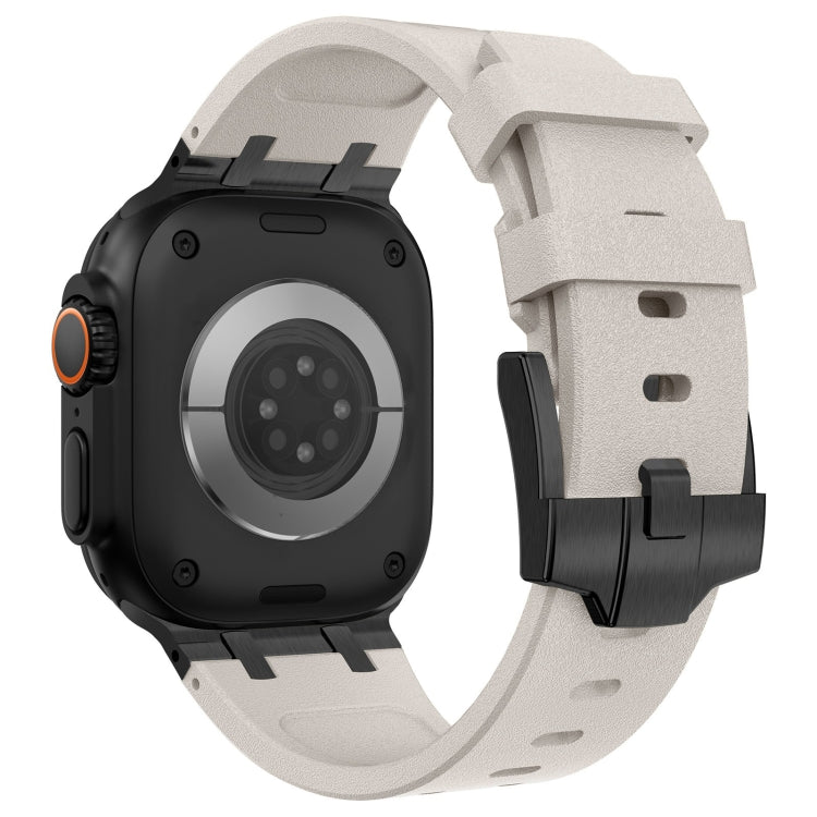 For Apple Watch Series 7 45mm Stone Grain Liquid Silicone Watch Band(Black Starlight) - free shipping - PMC TechLife - Order now!