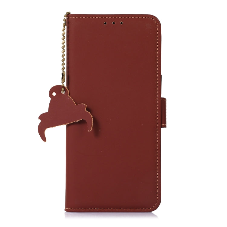 For Google Pixel 9 Genuine Leather Magnetic RFID Leather Phone Case(Coffee) - Google Cases by PMC TechLife | Online Shopping South Africa | PMC TechLife | Buy Now Pay Later Mobicred