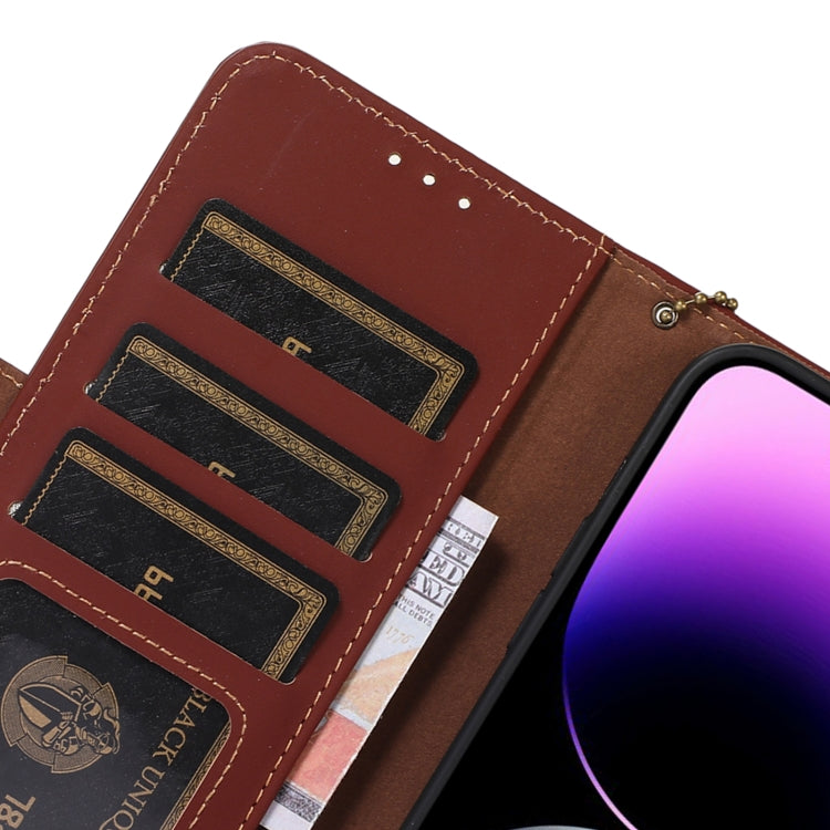 For Google Pixel 9 Genuine Leather Magnetic RFID Leather Phone Case(Coffee) - Google Cases by PMC TechLife | Online Shopping South Africa | PMC TechLife | Buy Now Pay Later Mobicred