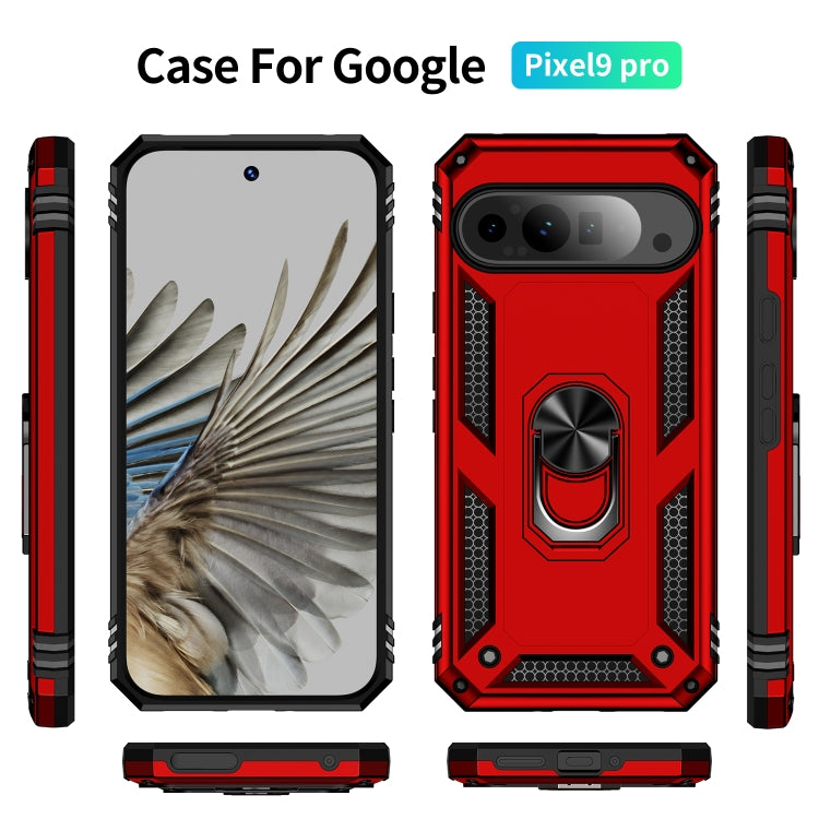 For Google Pixel 9 Pro Shockproof TPU + PC Phone Case with Holder(Red) - Google Cases by PMC TechLife | Online Shopping South Africa | PMC TechLife | Buy Now Pay Later Mobicred