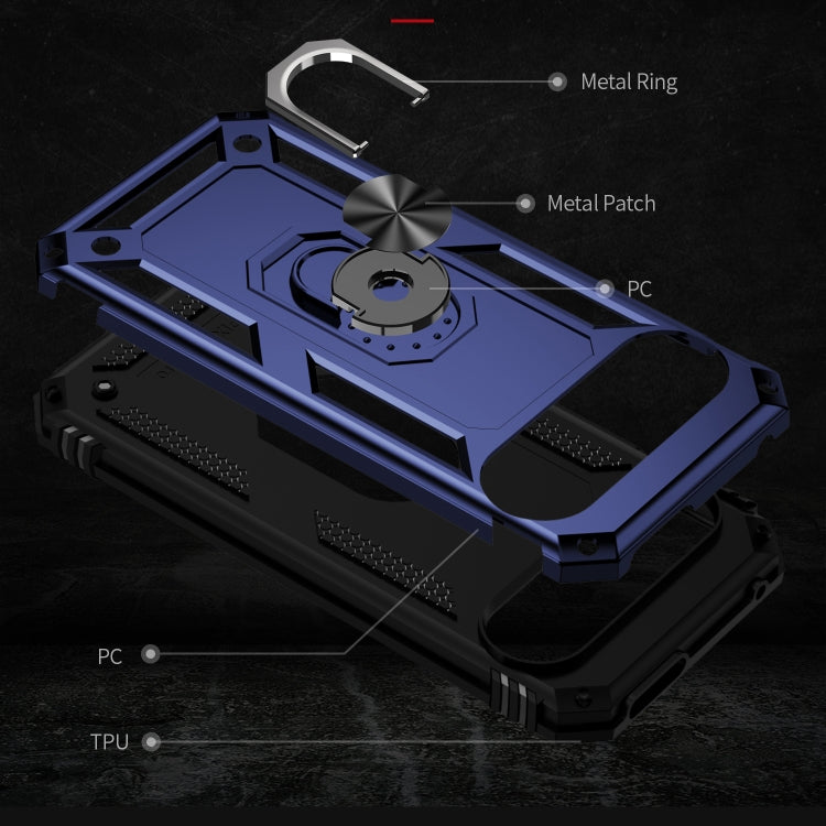 For Google Pixel 9 Pro Shockproof TPU + PC Phone Case with Holder(Blue) - Google Cases by PMC TechLife | Online Shopping South Africa | PMC TechLife | Buy Now Pay Later Mobicred