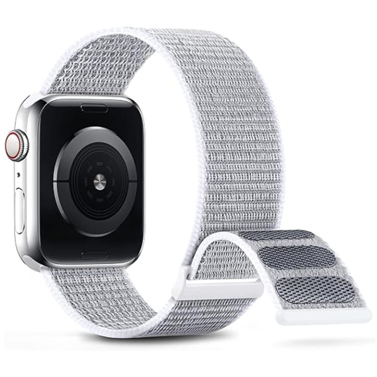 For Apple Watch Series 9 45mm Dual Hook and Loop Nylon Watch Band(Seashell) - Watch Bands by PMC TechLife | Online Shopping South Africa | PMC TechLife