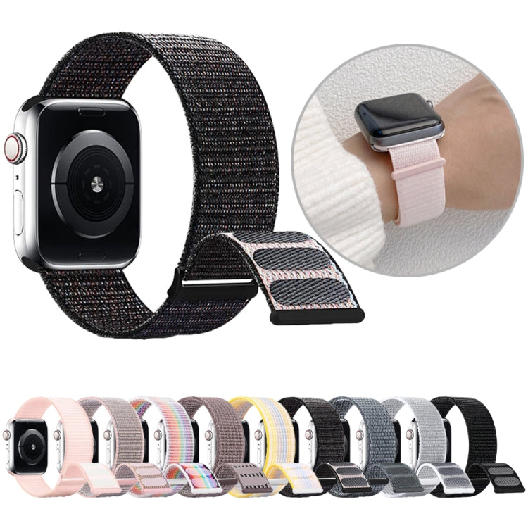 For Apple Watch Series 2 42mm Dual Hook and Loop Nylon Watch Band(Colorful Starlight) - Watch Bands by PMC TechLife | Online Shopping South Africa | PMC TechLife
