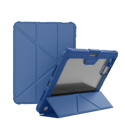 For iPad Air 13 2024 / Pro 12.9 NILLKIN Bumper Pro Multi-angle Folding Style Tablet Leather Case(Blue) - iPad Air 13 2024 Cases by NILLKIN | Online Shopping South Africa | PMC Jewellery | Buy Now Pay Later Mobicred