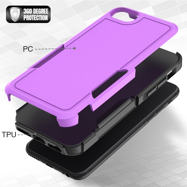 For iPhone SE 2022 / 2020 / 8 / 7 / 6 2 in 1 PC + TPU Phone Case(Purple) - iPhone SE 2022 / 2020 / 8 / 7 Cases by PMC TechLife | Online Shopping South Africa | PMC TechLife | Buy Now Pay Later Mobicred