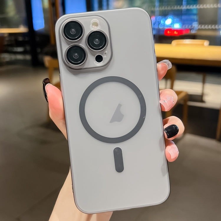 For iPhone 15 Pro Max Ultra-thin MagSafe Frosted PC Phone Case(Clear Black) - iPhone 15 Pro Max Cases by PMC TechLife | Online Shopping South Africa | PMC TechLife