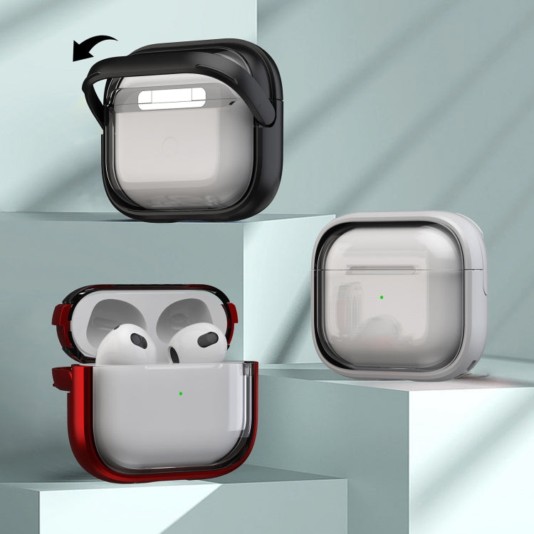 For AirPods 3 TPU Hybrid PC Case with Holder(Black) - For AirPods 3 by PMC Jewellery | Online Shopping South Africa | PMC Jewellery | Buy Now Pay Later Mobicred