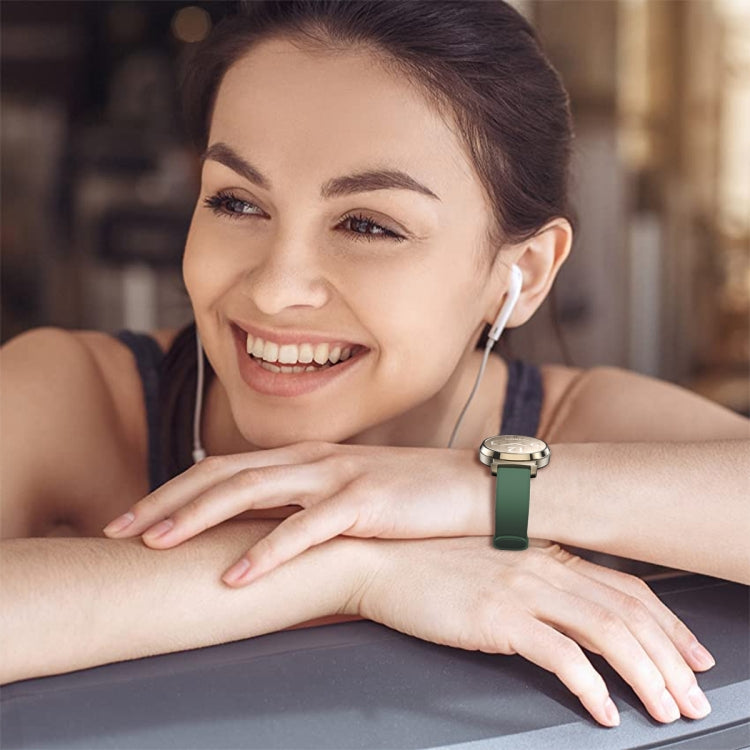 For Garmin Lily 2 Silicone Watch Band Wristband(Dark Green) - Watch Bands by PMC TechLife | Online Shopping South Africa | PMC TechLife