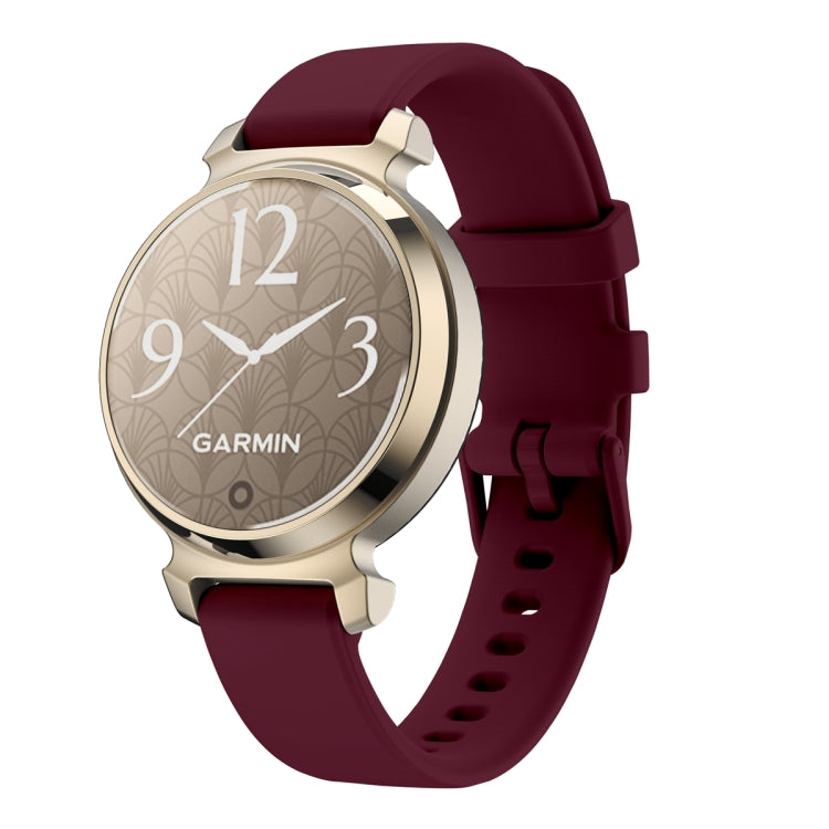 For Garmin Lily 2 Silicone Watch Band Wristband(Wine Red) - Watch Bands by PMC TechLife | Online Shopping South Africa | PMC TechLife