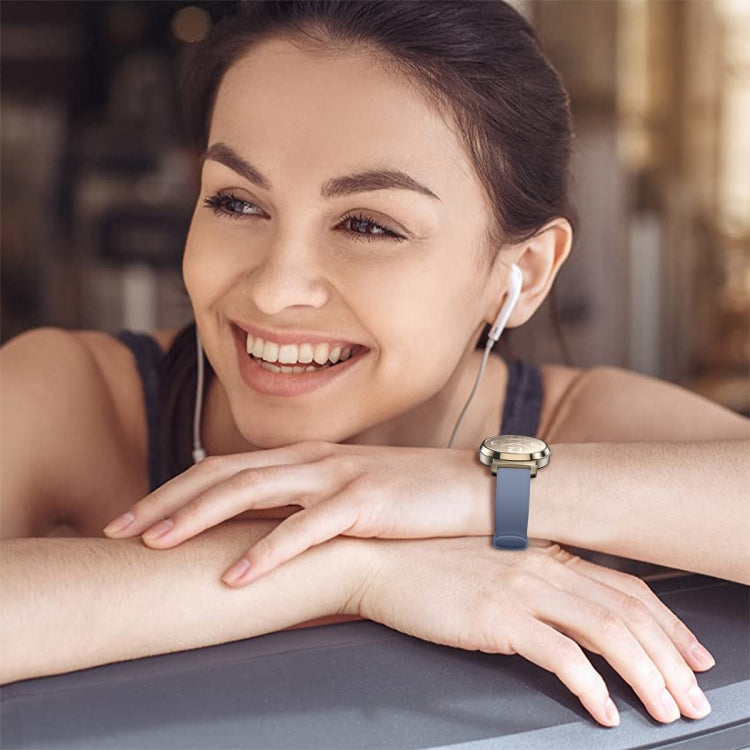 For Garmin Lily 2 Silicone Watch Band Wristband(Blue Grey) - Watch Bands by PMC TechLife | Online Shopping South Africa | PMC TechLife