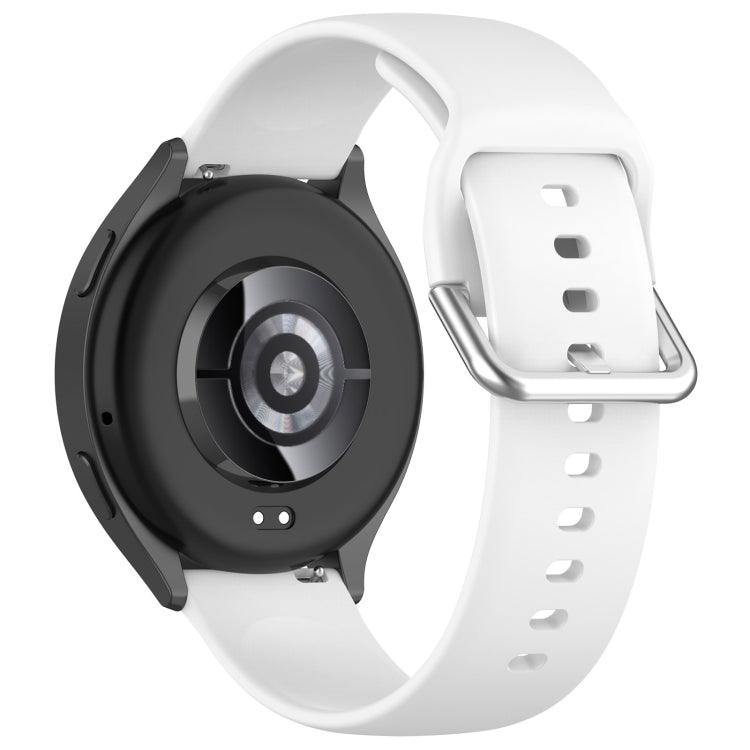 For Xiaomi Watch 2 Solid Color Metal Silver Buckle Silicone Watch Band, Size: S(White) - Watch Bands by PMC Jewellery | Online Shopping South Africa | PMC Jewellery