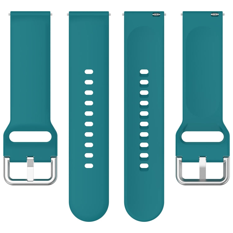 For Xiaomi Watch 2 Solid Color Metal Silver Buckle Silicone Watch Band, Size: S(Green) - Watch Bands by PMC TechLife | Online Shopping South Africa | PMC TechLife
