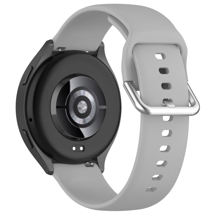 For Xiaomi Watch 2 Solid Color Metal Silver Buckle Silicone Watch Band, Size: S(Grey) - Watch Bands by PMC TechLife | Online Shopping South Africa | PMC TechLife | Buy Now Pay Later Mobicred