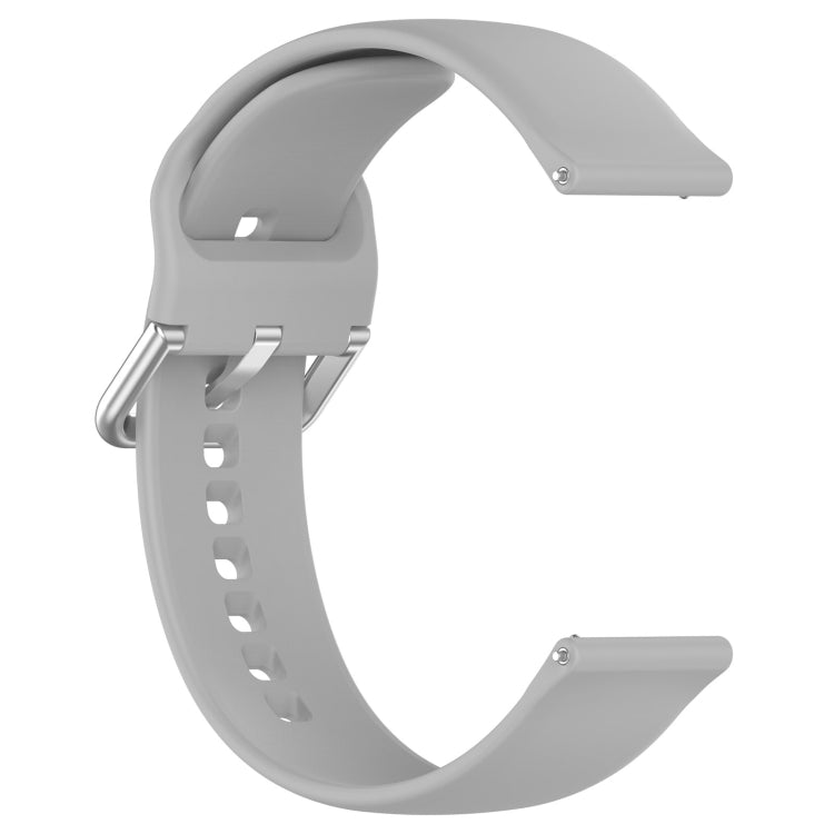 For Xiaomi Watch 2 Solid Color Metal Silver Buckle Silicone Watch Band, Size: S(Grey) - Watch Bands by PMC TechLife | Online Shopping South Africa | PMC TechLife | Buy Now Pay Later Mobicred