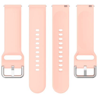 For Xiaomi Watch 2 Solid Color Metal Silver Buckle Silicone Watch Band, Size: S(Light Pink) - Watch Bands by PMC Jewellery | Online Shopping South Africa | PMC Jewellery