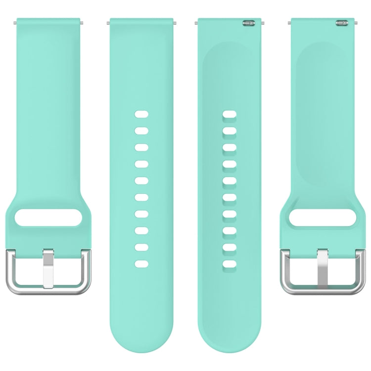 For Xiaomi Watch 2 Solid Color Metal Silver Buckle Silicone Watch Band, Size: S(Teal) - Watch Bands by PMC TechLife | Online Shopping South Africa | PMC TechLife