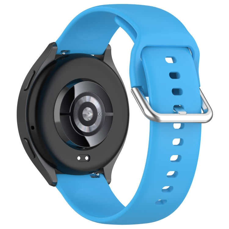 For Xiaomi Watch 2 Solid Color Metal Silver Buckle Silicone Watch Band, Size: S(Sky Blue) - Watch Bands by PMC TechLife | Online Shopping South Africa | PMC TechLife