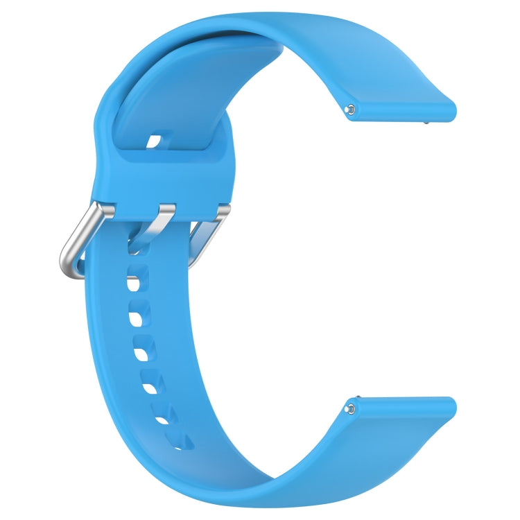 For Xiaomi Watch 2 Solid Color Metal Silver Buckle Silicone Watch Band, Size: S(Sky Blue) - Watch Bands by PMC TechLife | Online Shopping South Africa | PMC TechLife