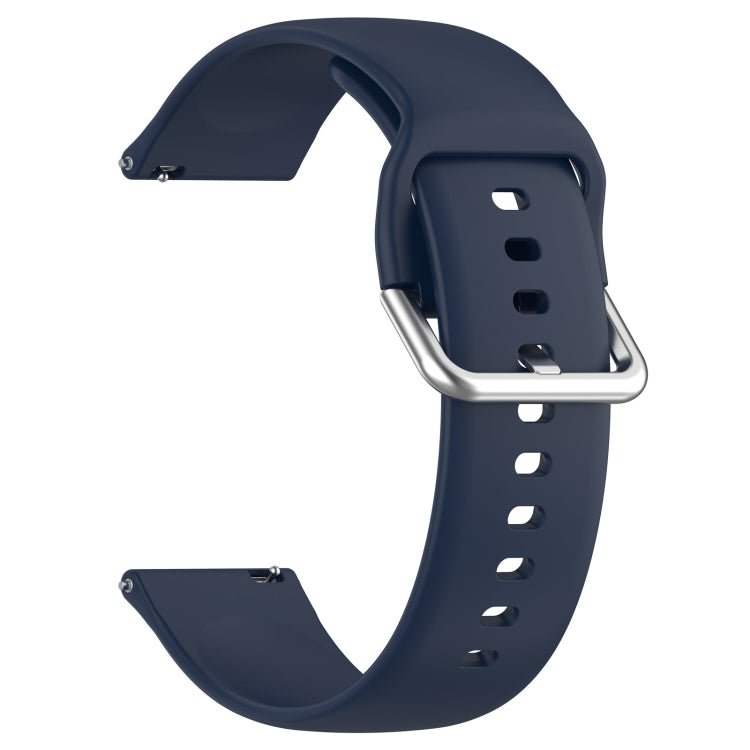 For Xiaomi Watch 2 Solid Color Metal Silver Buckle Silicone Watch Band, Size: S(Midnight Blue) - Watch Bands by PMC TechLife | Online Shopping South Africa | PMC TechLife