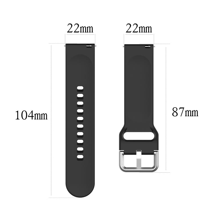 For Xiaomi Watch 2 Solid Color Metal Silver Buckle Silicone Watch Band, Size: S(Red) - Watch Bands by PMC TechLife | Online Shopping South Africa | PMC TechLife