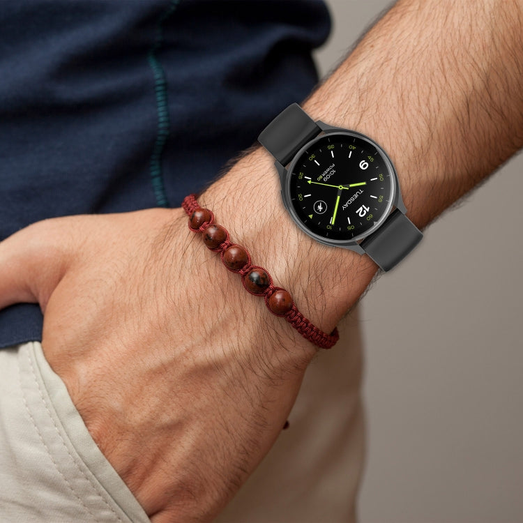 For Xiaomi Watch 2 Solid Color Metal Silver Buckle Silicone Watch Band, Size: S(Black) - Watch Bands by PMC TechLife | Online Shopping South Africa | PMC TechLife