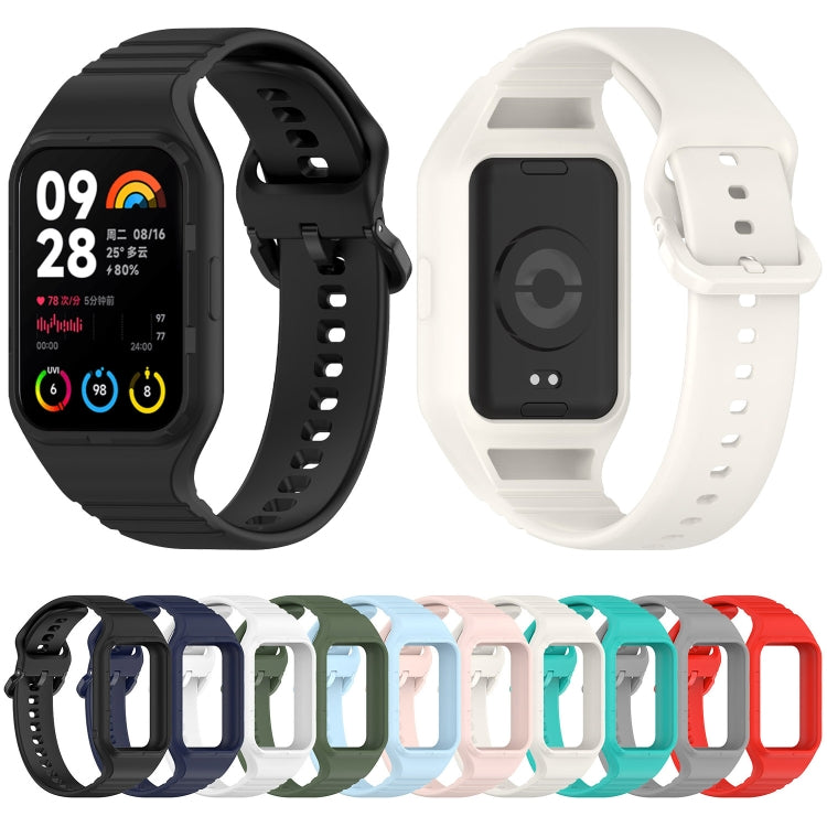 For Xiaomi Mi Band 8 Pro Solid Color Integrated TPU Watch Band(Grey) - Watch Bands by PMC TechLife | Online Shopping South Africa | PMC TechLife | Buy Now Pay Later Mobicred