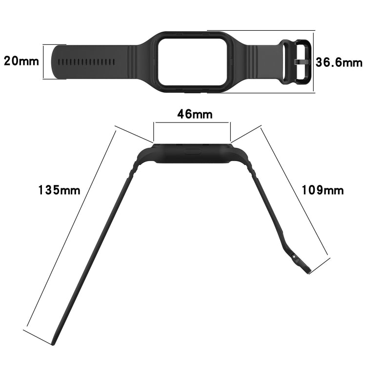 For Xiaomi Mi Band 8 Pro Solid Color Integrated TPU Watch Band(White) - Watch Bands by PMC TechLife | Online Shopping South Africa | PMC TechLife