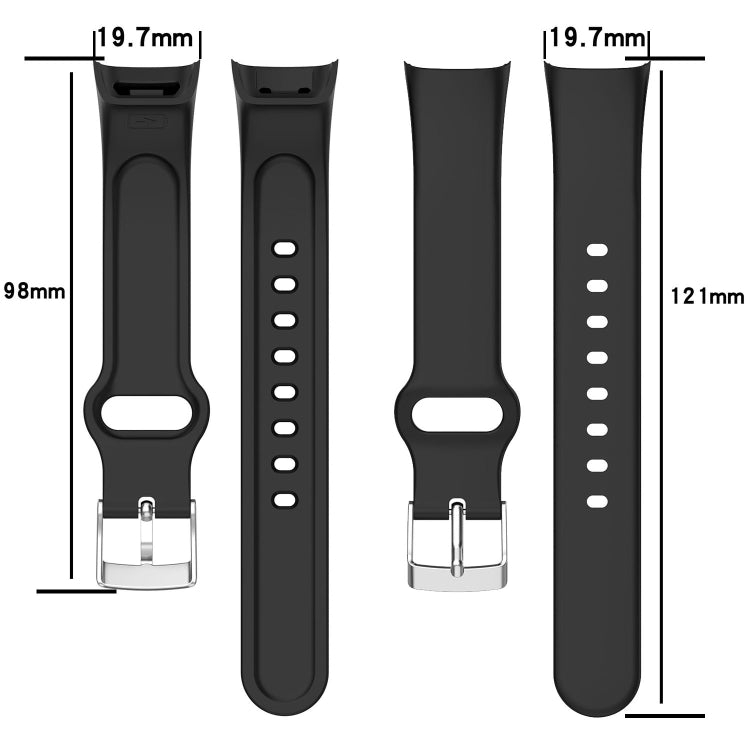 For Mambo Band 6S Solid Color Silver Buckle Silicone Watch Band(White) - Watch Bands by PMC Jewellery | Online Shopping South Africa | PMC Jewellery