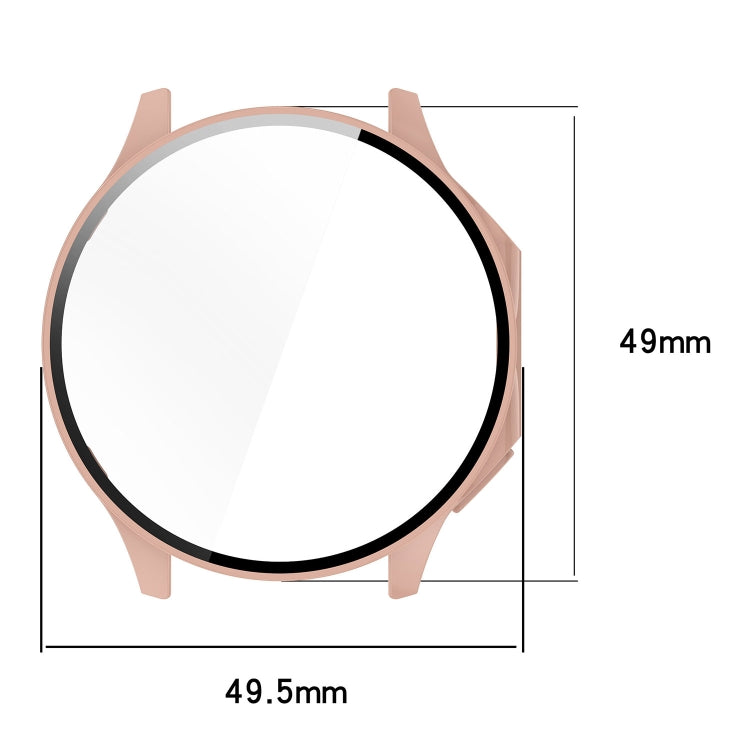 For OnePlus Watch 2 / OPPO Watch X PC + Tempered Film Integrated Watch Protective Case(Ivory White) - Watch Case by PMC TechLife | Online Shopping South Africa | PMC TechLife