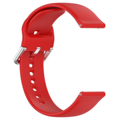 For CMF Watch Pro D395 22mm Solid Color Silver Buckle Silicone Watch Band, Size:L(Red) - Watch Bands by PMC Jewellery | Online Shopping South Africa | PMC Jewellery