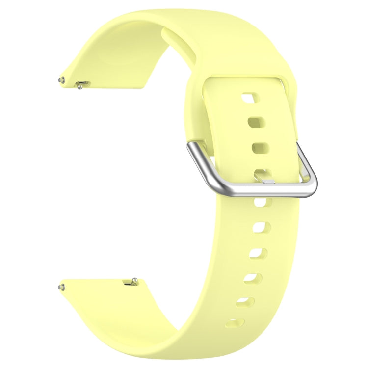 For CMF Watch Pro D395 22mm Solid Color Silver Buckle Silicone Watch Band, Size:L(Yellow) - Watch Bands by PMC TechLife | Online Shopping South Africa | PMC TechLife