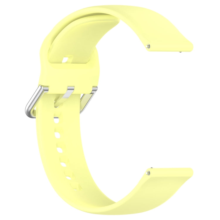 For CMF Watch Pro D395 22mm Solid Color Silver Buckle Silicone Watch Band, Size:L(Yellow) - Watch Bands by PMC TechLife | Online Shopping South Africa | PMC TechLife