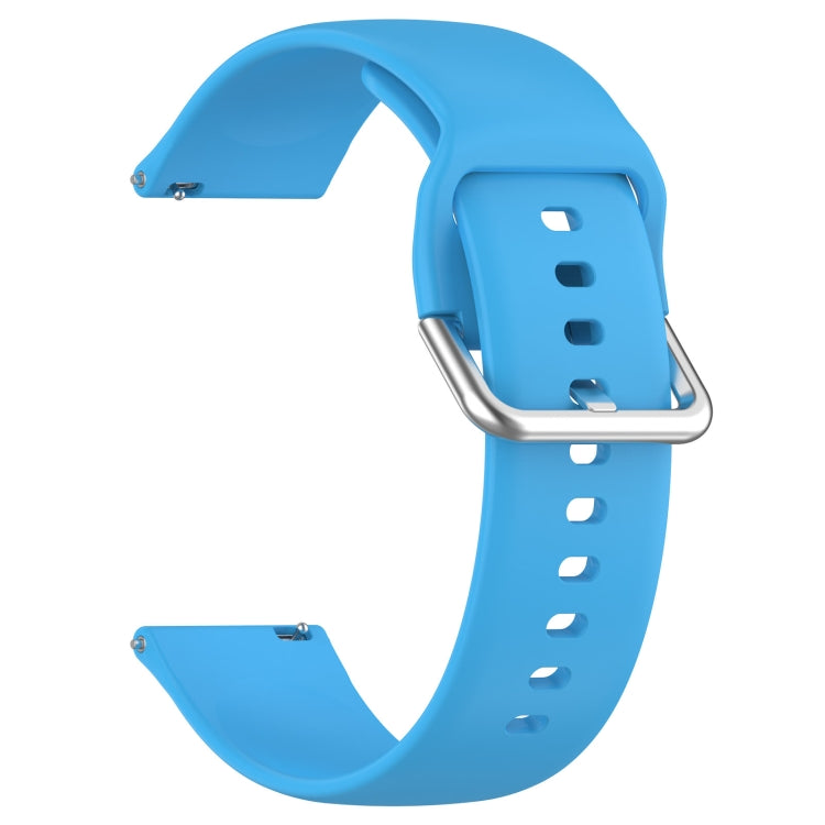 For CMF Watch Pro D395 22mm Solid Color Silver Buckle Silicone Watch Band, Size:L(Sky Blue) - Watch Bands by PMC TechLife | Online Shopping South Africa | PMC TechLife