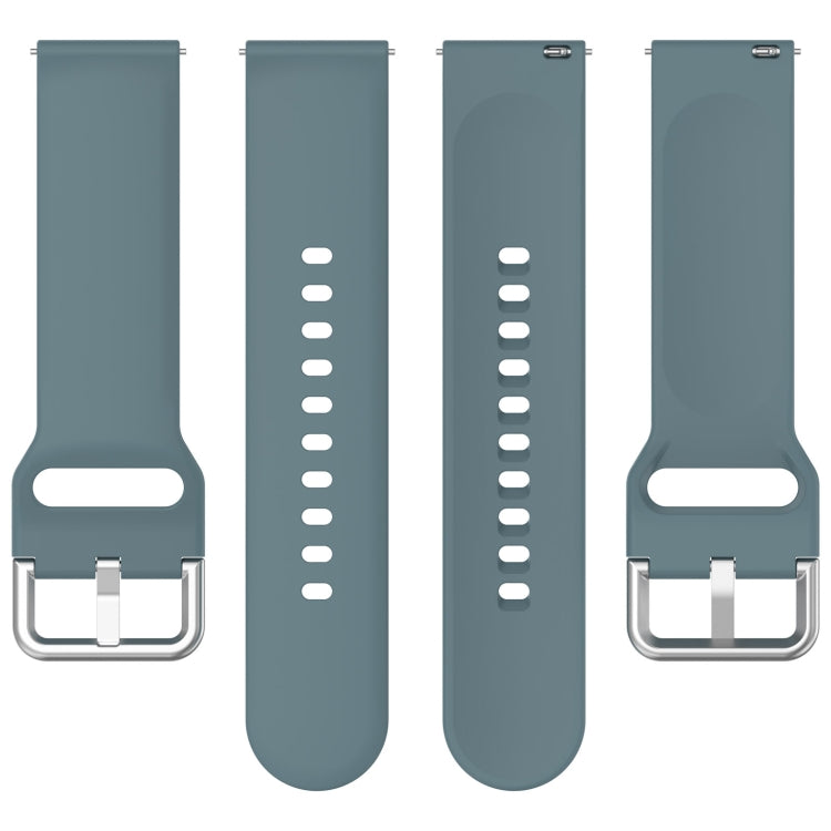 For CMF Watch Pro D395 22mm Solid Color Silver Buckle Silicone Watch Band, Size:L(Rock Blue) - Watch Bands by PMC TechLife | Online Shopping South Africa | PMC TechLife