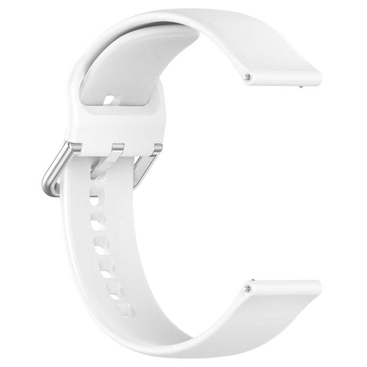 For CMF Watch Pro D395 / Watch Pro 2 22mm Solid Color Silver Buckle Silicone Watch Band, Size:S(White) - Watch Bands by PMC TechLife | Online Shopping South Africa | PMC TechLife | Buy Now Pay Later Mobicred