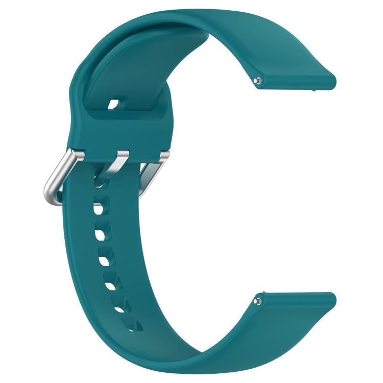 For CMF Watch Pro D395 22mm Solid Color Silver Buckle Silicone Watch Band, Size:S(Green) - Watch Bands by PMC TechLife | Online Shopping South Africa | PMC TechLife
