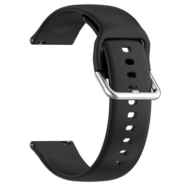 For CMF Watch Pro D395 22mm Solid Color Silver Buckle Silicone Watch Band, Size:S(Black) - Watch Bands by PMC TechLife | Online Shopping South Africa | PMC TechLife