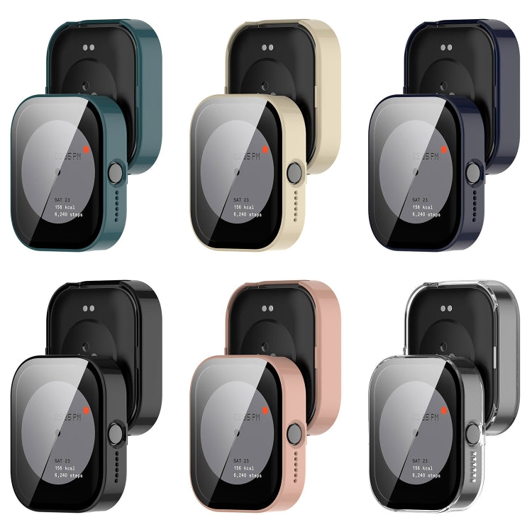 For CMF Watch Pro D395 PC + Tempered Film Integrated Watch Protective Case(Black) - Watch Case by PMC TechLife | Online Shopping South Africa | PMC TechLife