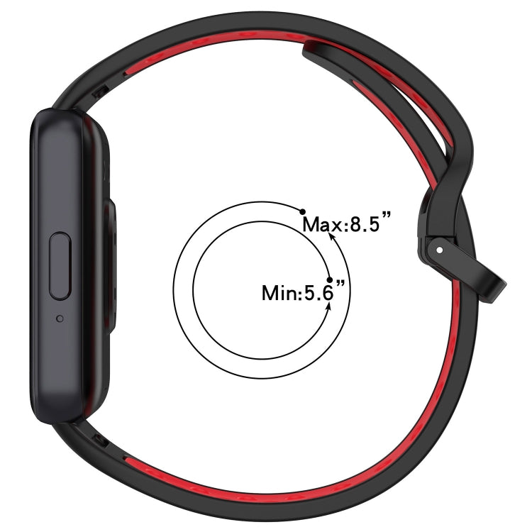 For Samsung Galaxy Fit 3 Two Color Breathable Silicone Watch Band(Red White) - Watch Bands by PMC TechLife | Online Shopping South Africa | PMC TechLife