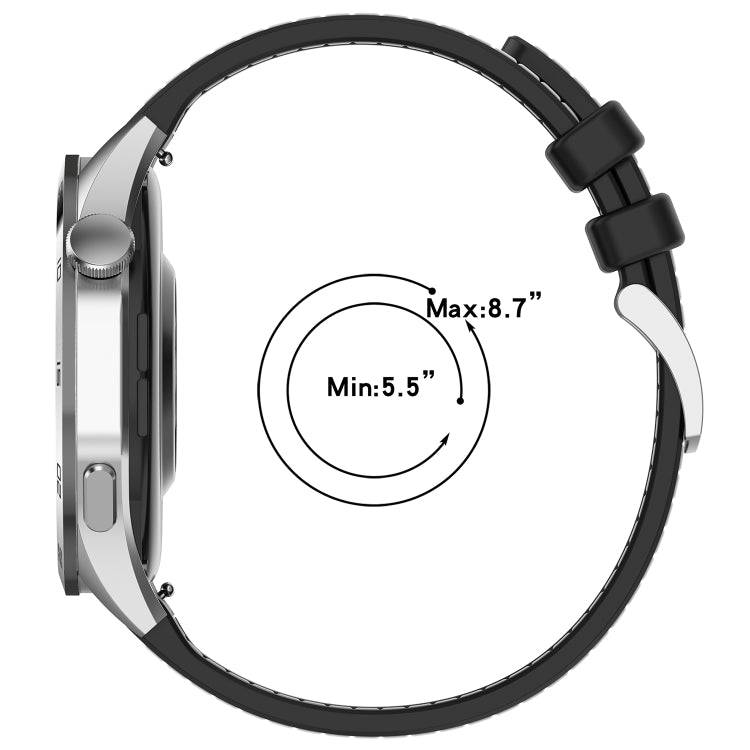 22mm Hybrid Nylon Braid Silicone Watch Band(Black) - 22mm Bands by PMC TechLife | Online Shopping South Africa | PMC TechLife