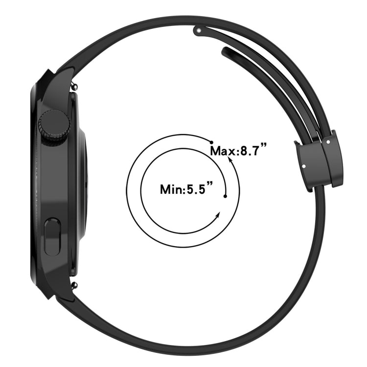 18mm Groove Folding Black Buckle Silicone Watch Band(Wine Red) - 18mm Bands by PMC TechLife | Online Shopping South Africa | PMC TechLife | Buy Now Pay Later Mobicred