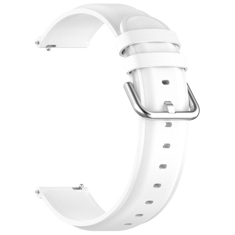 For CMF Watch Pro D395 22mm Round Tail Genuine Leather Watch Band(White) - Watch Bands by PMC TechLife | Online Shopping South Africa | PMC TechLife