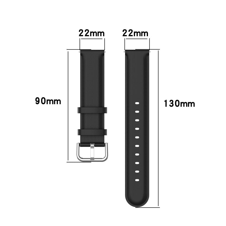 For CMF Watch Pro D395 22mm Round Tail Genuine Leather Watch Band(Navy Blue) - Watch Bands by PMC TechLife | Online Shopping South Africa | PMC TechLife