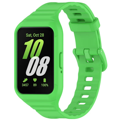 For Samsung Galaxy Fit 3 Solid Color Integrated TPU Watch Band(Fluorescent Green) - Watch Bands by PMC Jewellery | Online Shopping South Africa | PMC Jewellery