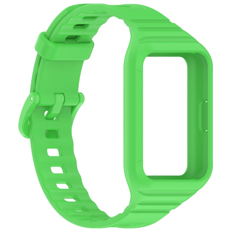For Samsung Galaxy Fit 3 Solid Color Integrated TPU Watch Band(Fluorescent Green) - Watch Bands by PMC TechLife | Online Shopping South Africa | PMC TechLife