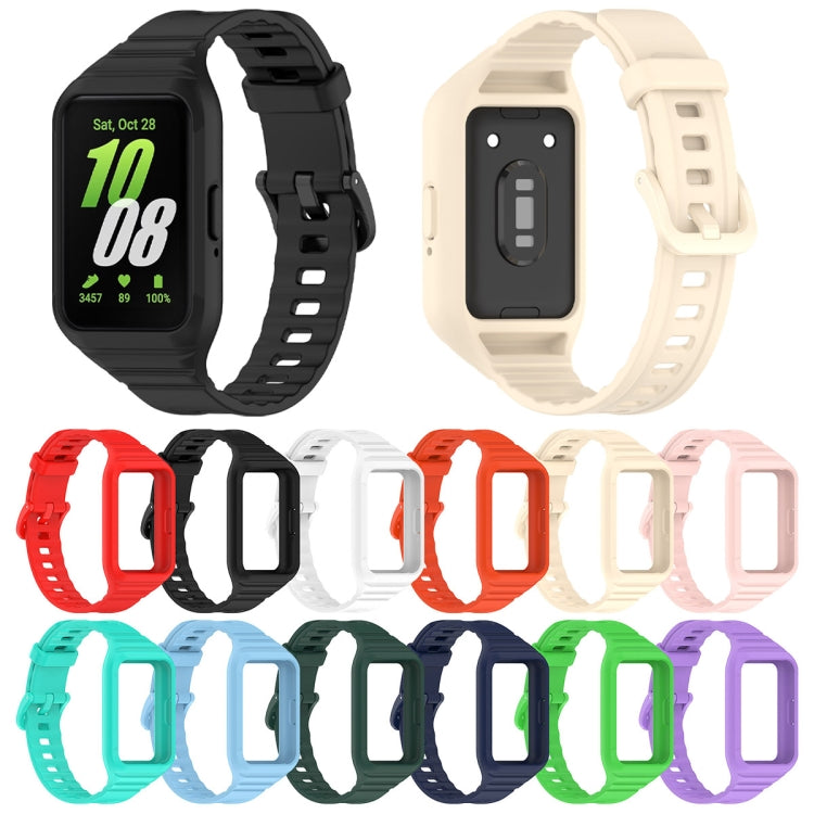 For Samsung Galaxy Fit 3 Solid Color Integrated TPU Watch Band(Light Pink) - Watch Bands by PMC TechLife | Online Shopping South Africa | PMC TechLife