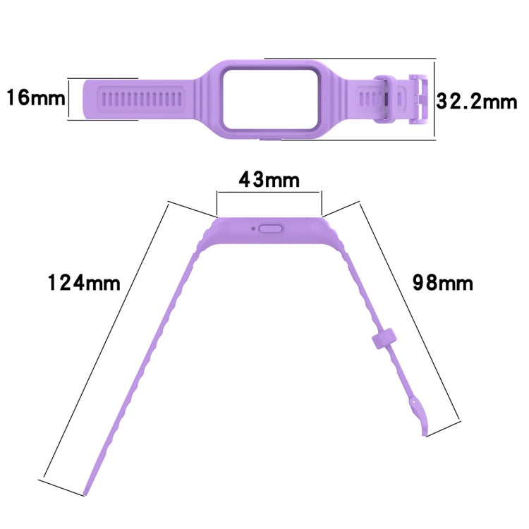For Samsung Galaxy Fit 3 Solid Color Integrated TPU Watch Band(Red) - Watch Bands by PMC TechLife | Online Shopping South Africa | PMC TechLife