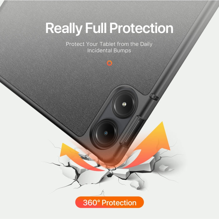 For Xiaomi Redmi Pad Pro 12.1 DUX DUCIS Domo Series Cloth Texture Magnetic Leather Tablet Case(Black) - More Tablet Cases by DUX DUCIS | Online Shopping South Africa | PMC TechLife | Buy Now Pay Later Mobicred